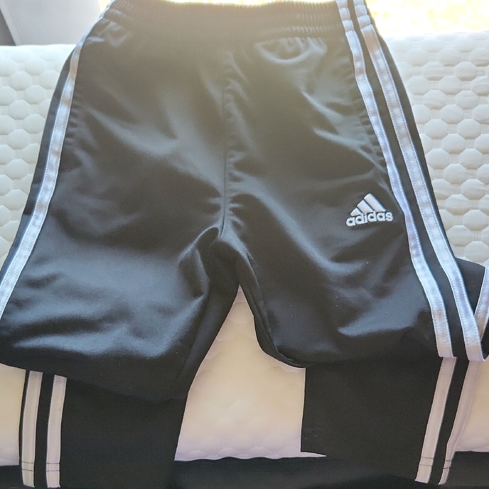 3/$10 - Adidas Kids Track pants with White Stripes